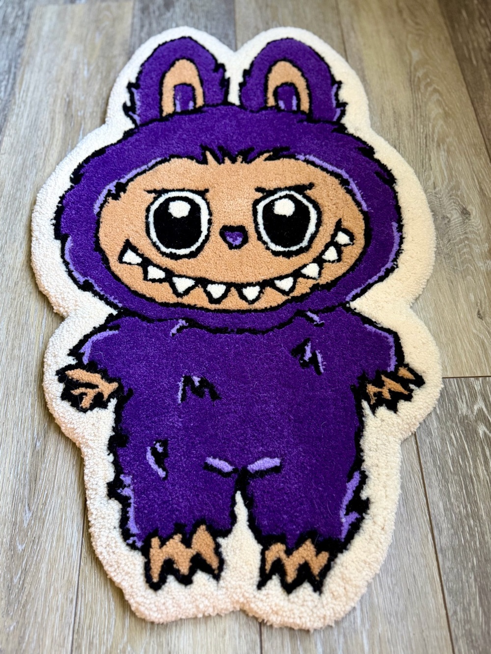 Handmade Tufted Wool Labubu Taro Rug - Picture 2 of 7